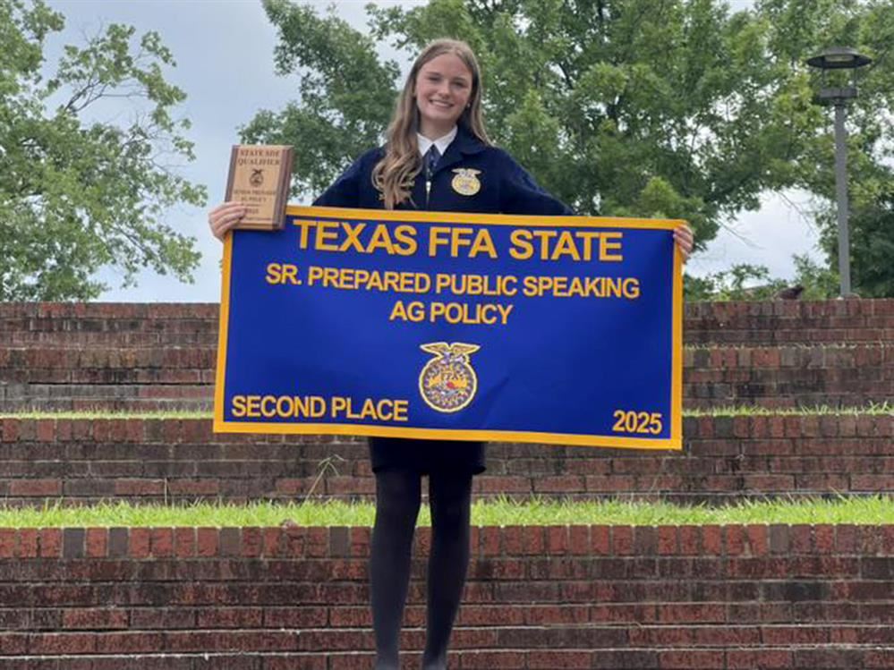 Hallsville’s Addisyn Horn Places 3rd at Texas FFA State